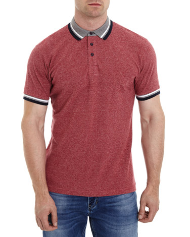 Centered Tipping Collar Polo